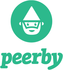 Peerby logo - green, stacked, without border