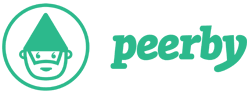 Peerby logo - green, wide, with border